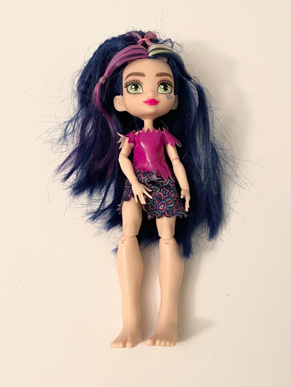 Mattel Cave Club Lumina Doll Prehistoric Purple Dark Blue Hair 8"⁠